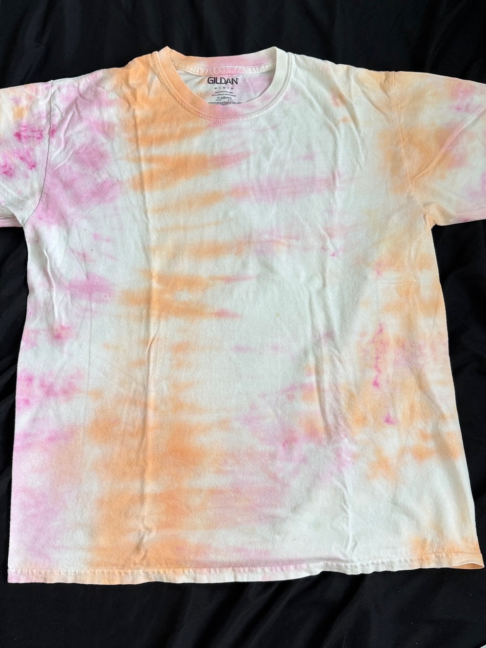 Gildan Kids Tie-Dye Tee in Pink & Orange Wash